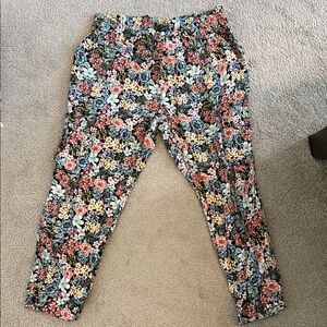 LOFT Floral Print Casual Pants